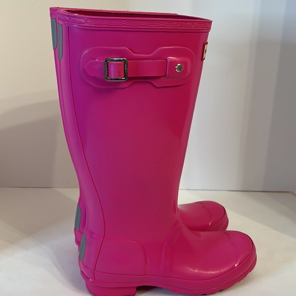 HUNTER  PINK TALL RAIN BOOTS SZ US 5 / 6 AN EU 35 / 36 - Picture 3 of 16